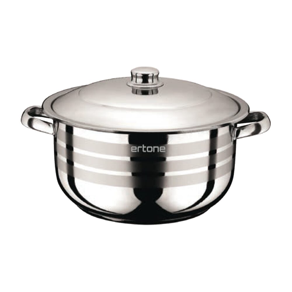 Oala inox cu capac metalic ERTONE MN-536, 26 cm, 8.5L