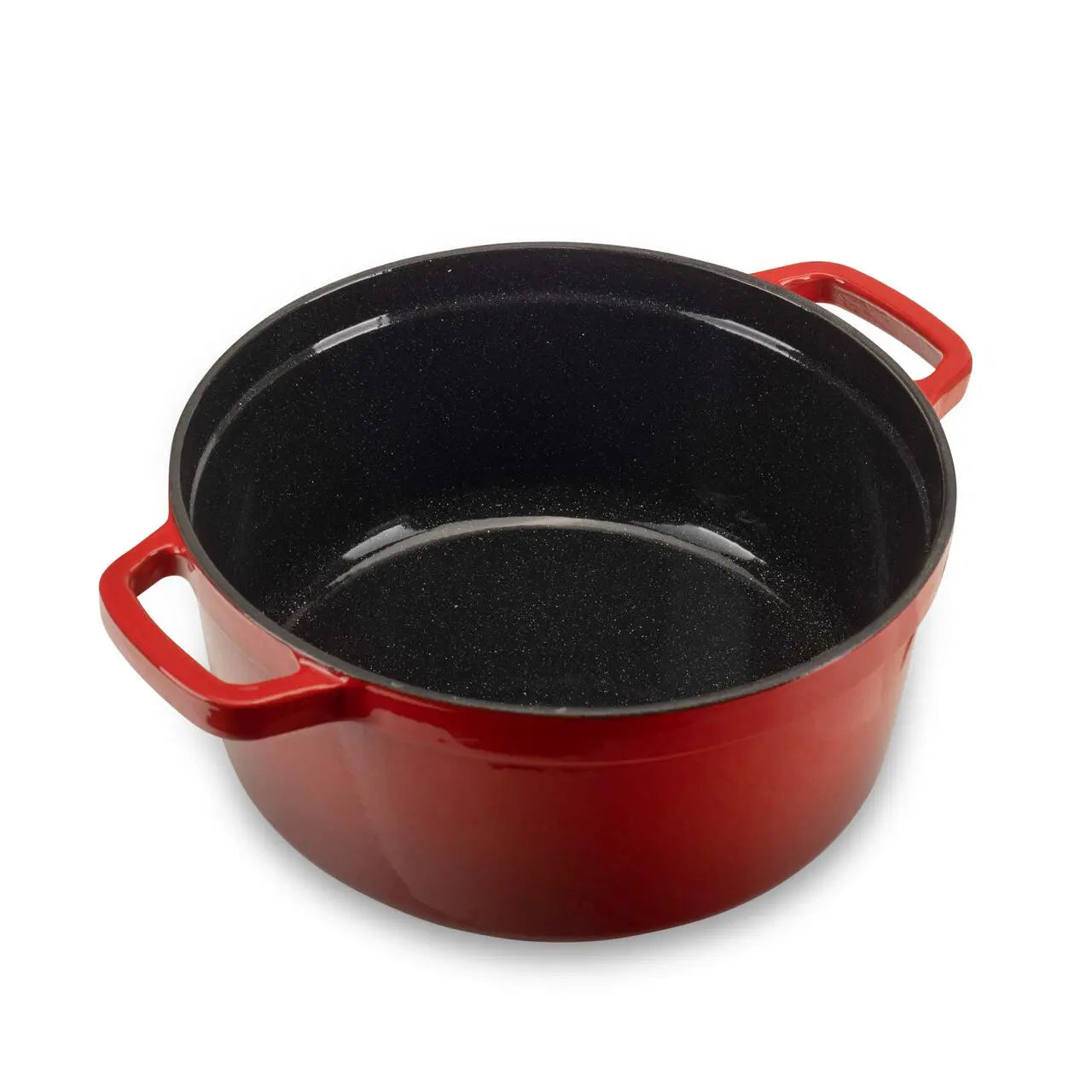 Oala din fonta emailata cu capac HAUSBERG HB-H742, capacitate 3L, diametru 22 cm, adancime 10 cm, interior antiaderent