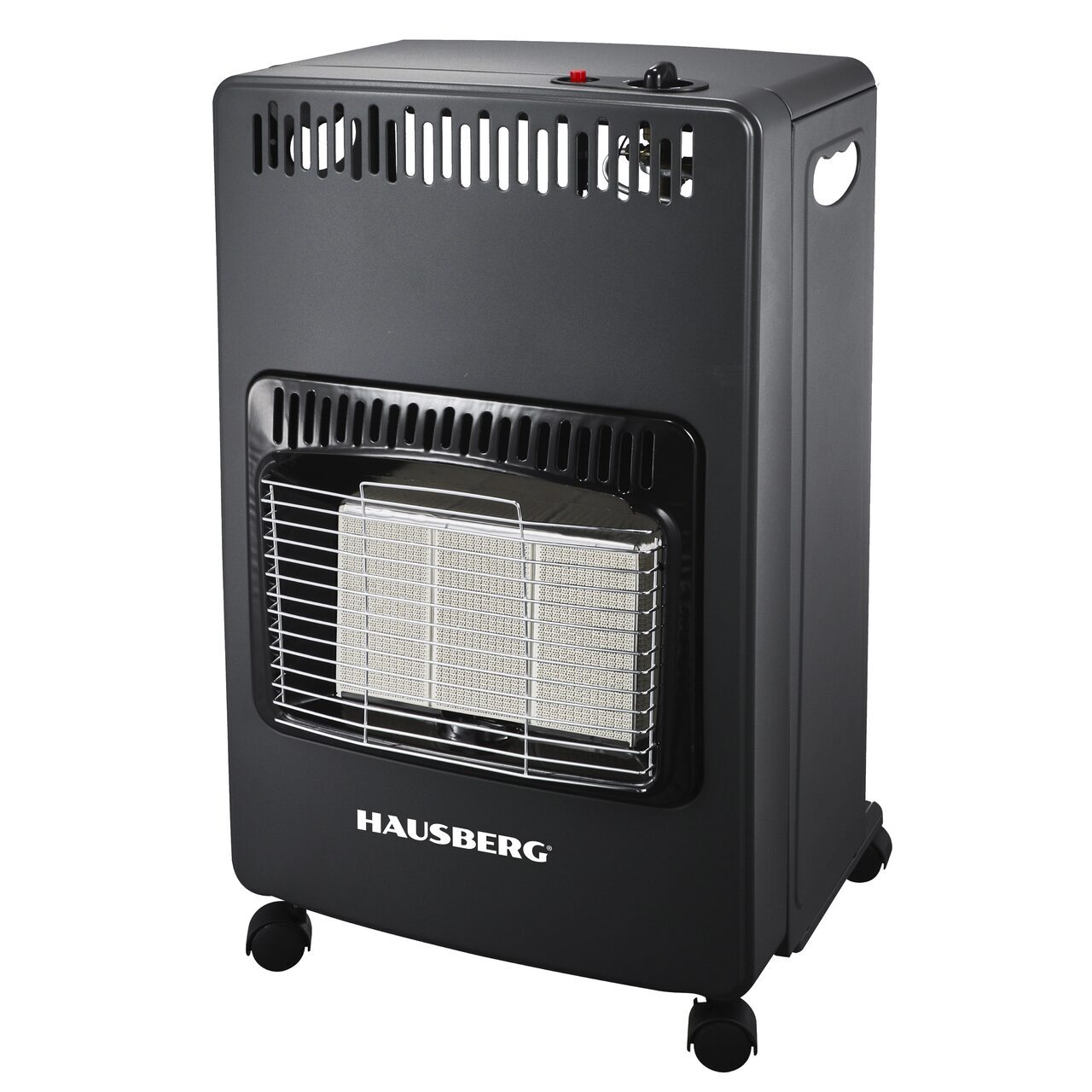 Soba pe gaz GPL HAUSBERG HB-1021NG, aprindere piezo-electrica, 3 placi de incalzire ceramic putere totala 4.2kW, sistem de oprire automata a gazului