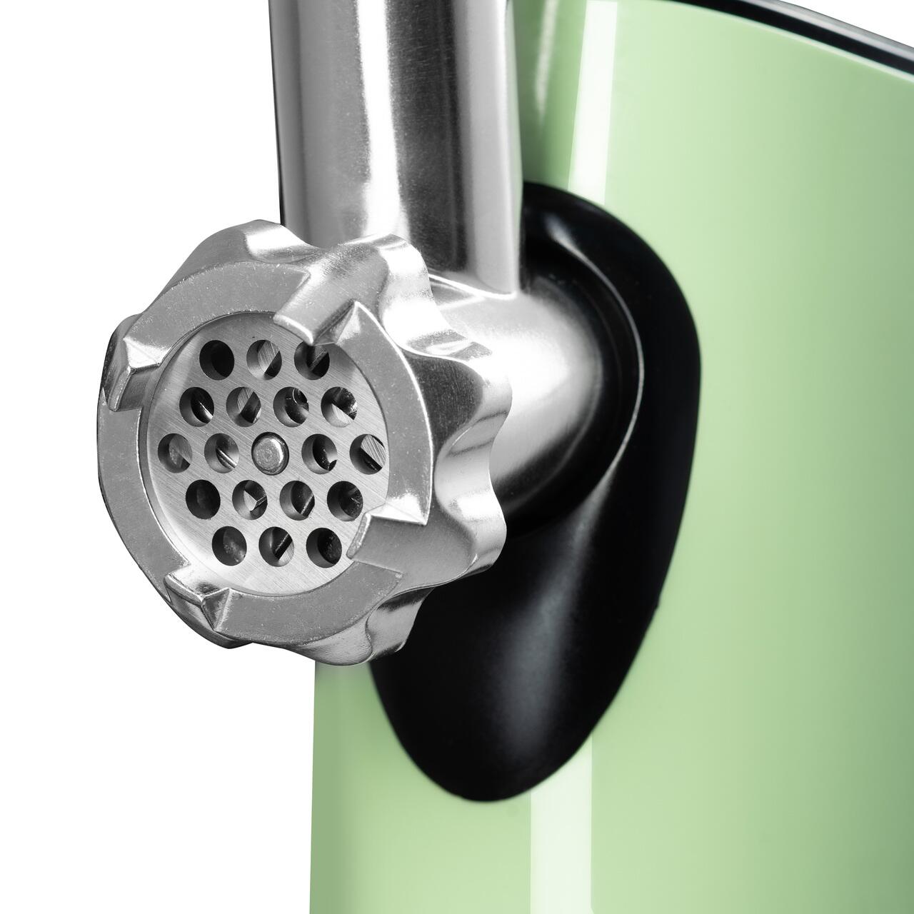 Masina de tocat carne HAUSBERG HB-3440V, 1600 W, capacitate 1kg/min, functie inversa, accesorii, Verde