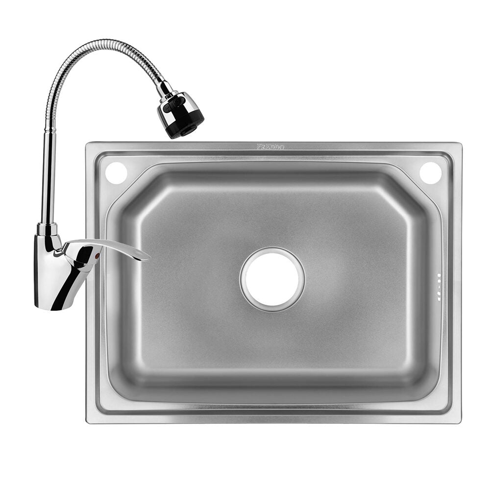 Pachet Chiuveta Bucatarie SANITEC SN9026, pentru blat 60x43 cm, anticalcar, baterie flexibila pentru bucatarie Sanitec SN2017 monocomanda