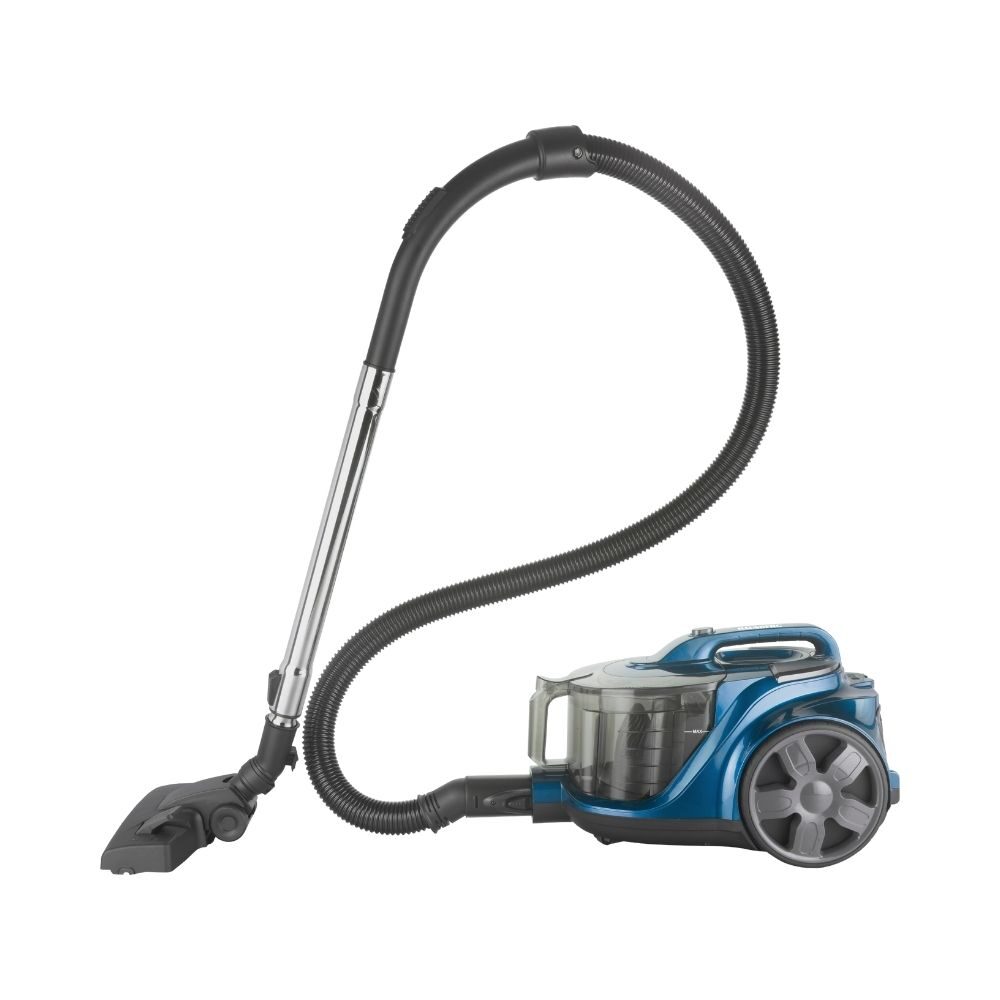 Aspirator fara sac HAUSBERG HB-2821BL, 1200-1800W, multiciclon, aspirare uscata, capacitate 3 litri, filtru HEPA, control viteza, derulator automat cablu
