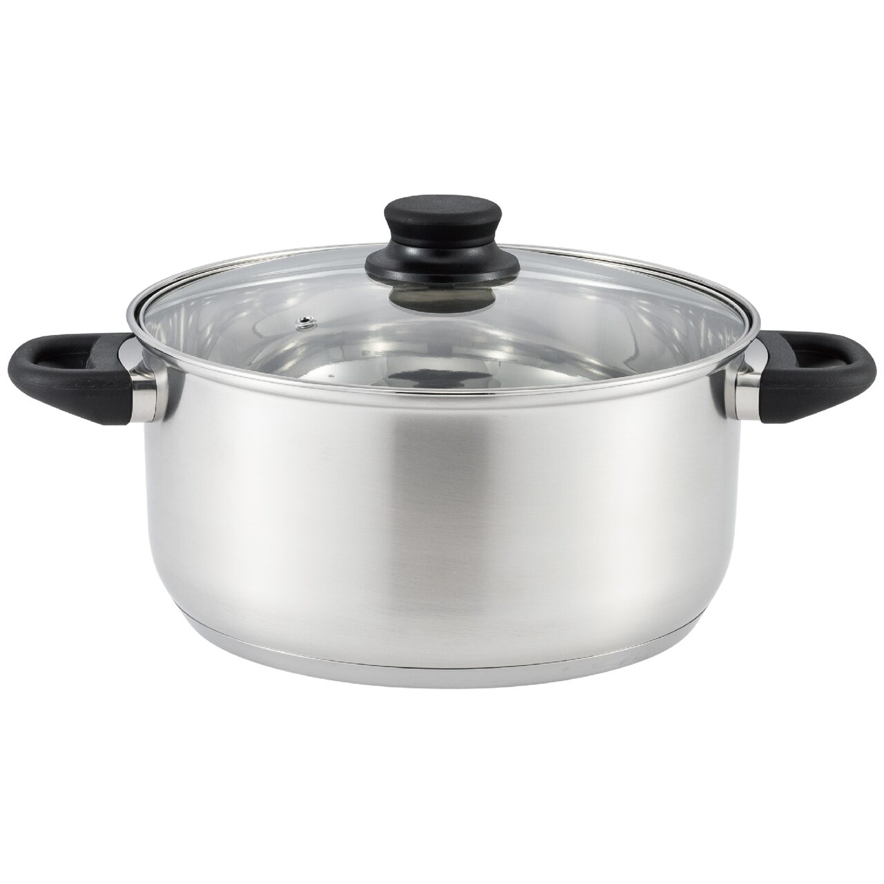 Oala inox 24cm HAUSBERG HB-H EKO 784 cu capac sticla inductie
