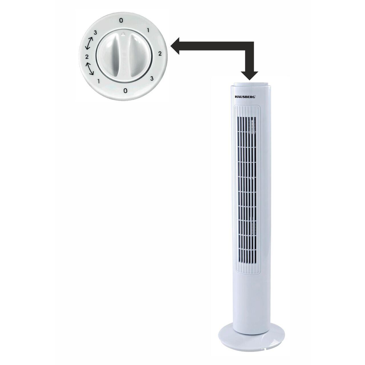 Ventilator Turn HAUSBERG HB-5950AB, 40-50W, 3 moduri de functionare, 3 trepte