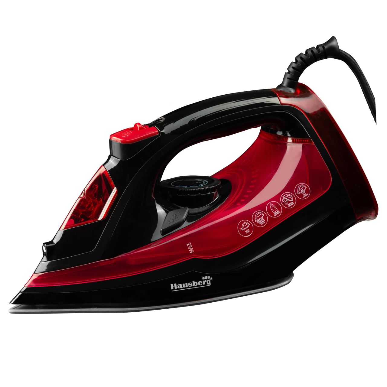 Fier de Calcat Hausberg HB-7840RS, Ceramic, autocuratare, anticalcar, 300ml, 2400-2800W