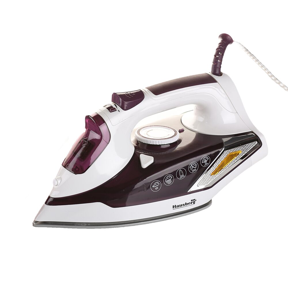 Fier de calcat Hausberg HB-7880MV, 2300W, Talpa cu invelis ceramic, rezervor apa 400ml
