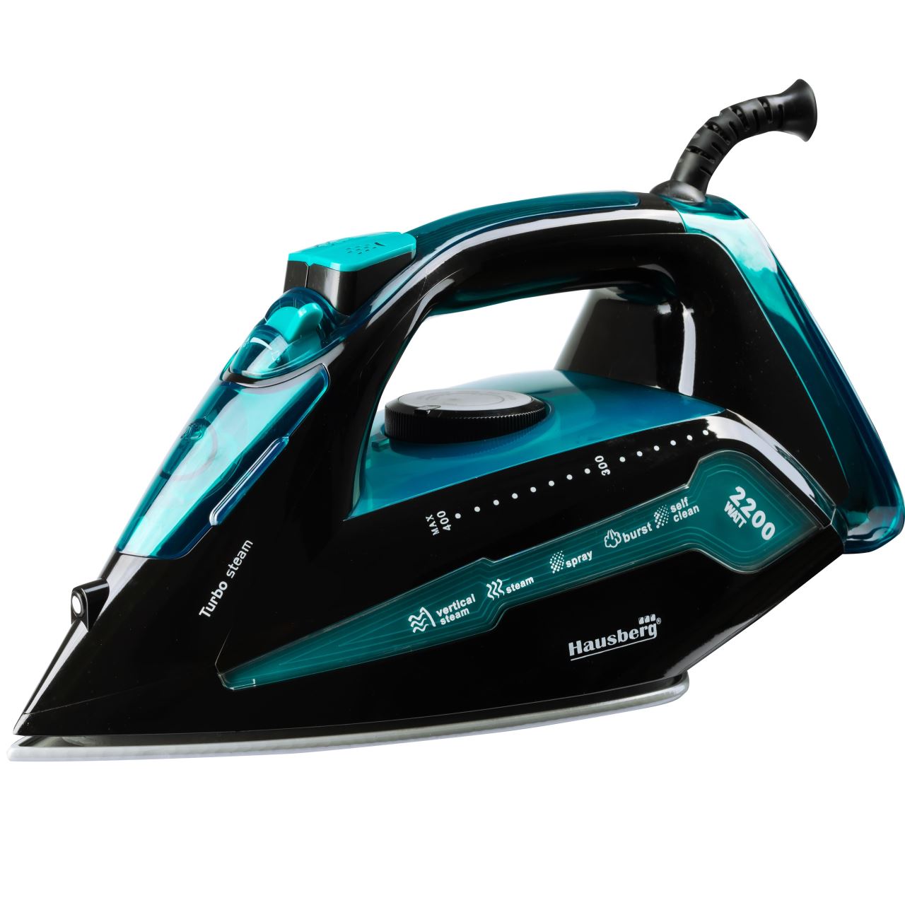 Fier de calcat Hausberg HB-7898NG, talpa ceramica, jet de abur 18g/min, Functie spray 2000-2300W