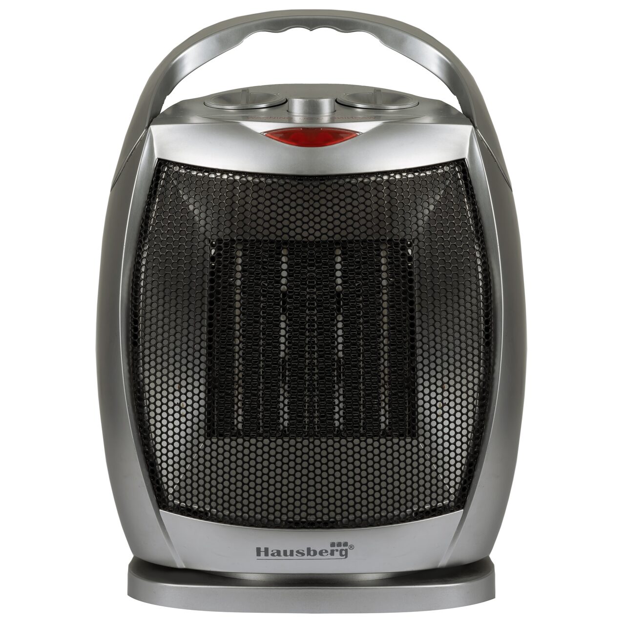 Aeroterma ceramica HAUSBERG HB-8770, 1500W, Termostat Reglabil, 2 Viteze, Functie Ventilator, Siguranta Anti Cadere, Silentios, Maner transport