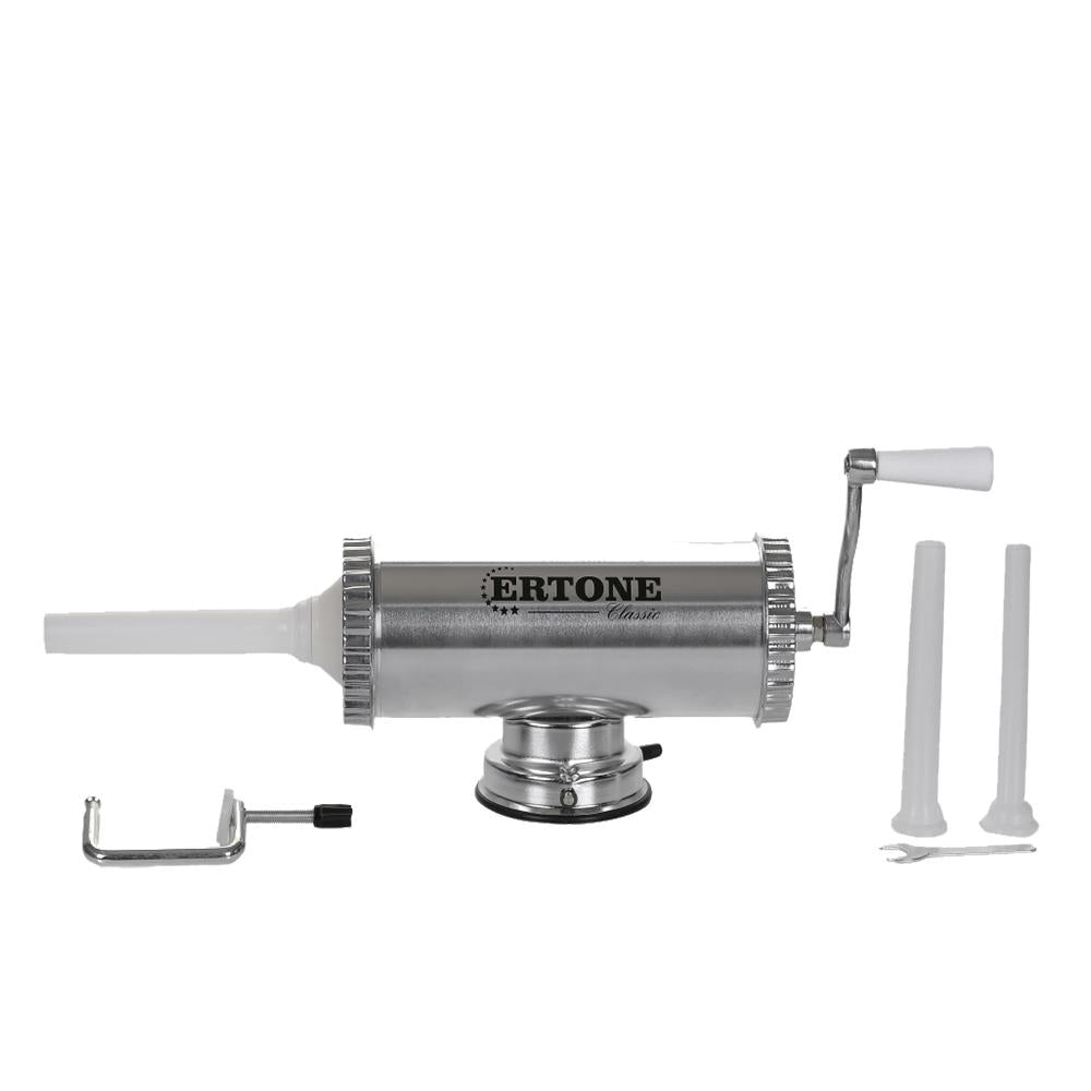 Aparat cu sprit pentru prepararea carnatilor ERTONE MN-480, capacitate 1.5 Kg, aluminiu inoxidabil