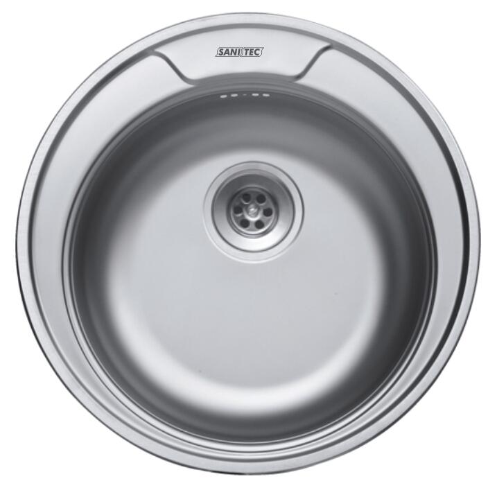Chiuveta bucatarie din inox, diametru 49 cm, rotunda, Sanitec C500