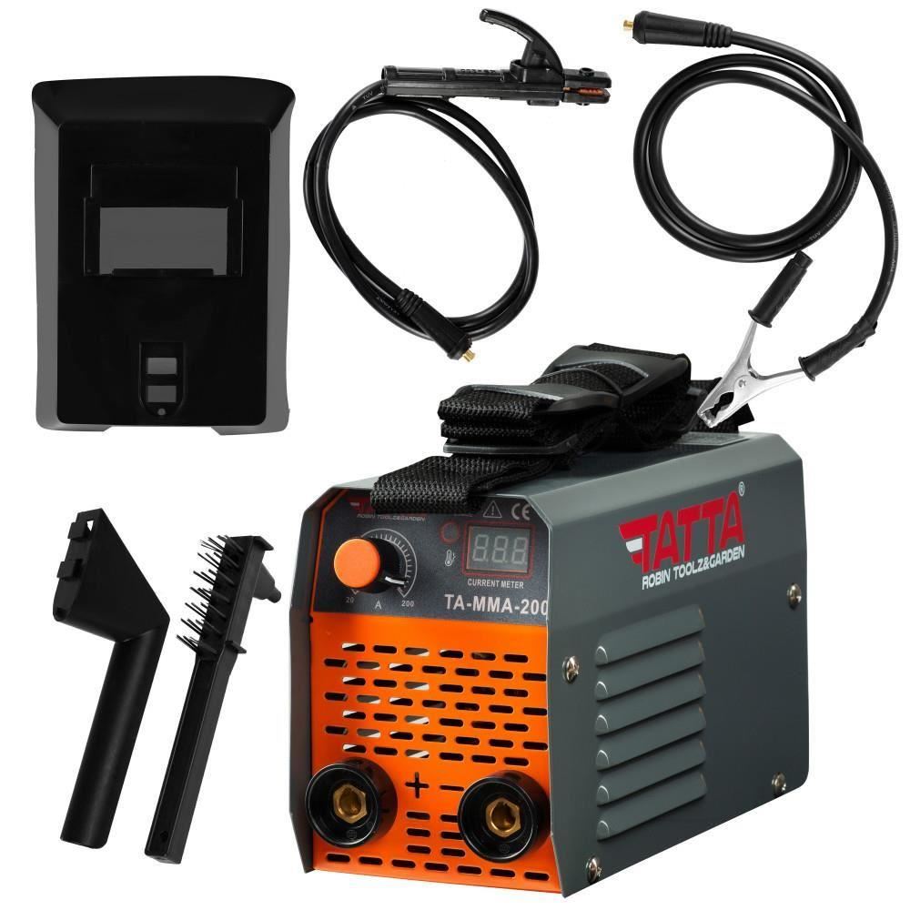 Aparat de sudura Tatta TA-MMA-200, putere absorbita 7.1 kVA, eficienta85%, electrod 1.6-3.2 mm, accesorii incluse