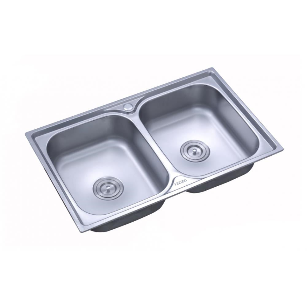 Chiuveta Freddo SN9027- pentru blat- 2 cuve - satin inox