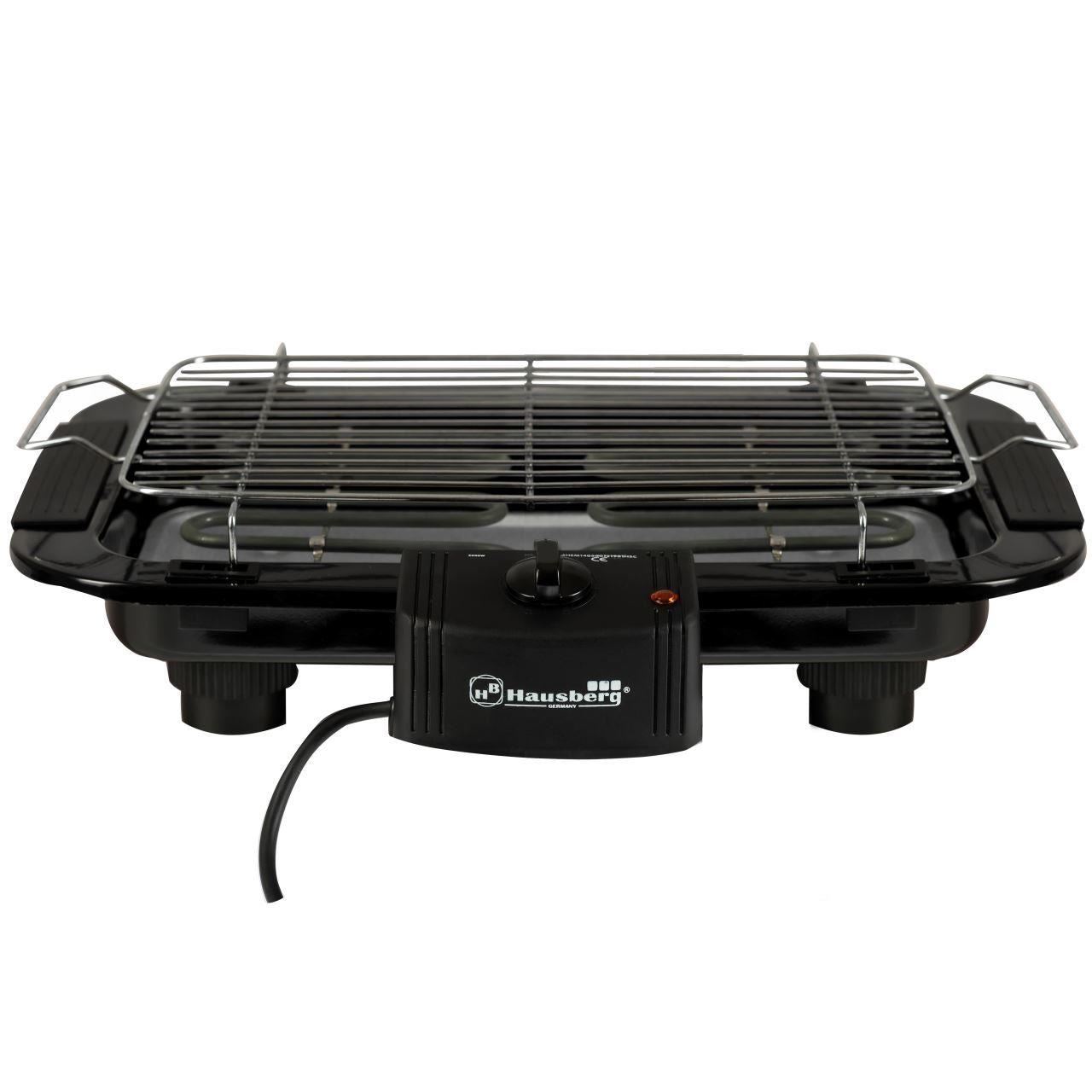 Gratar electric Hausberg HB530, 2000W, 48 X 35.5 cm, Termostat, Negru