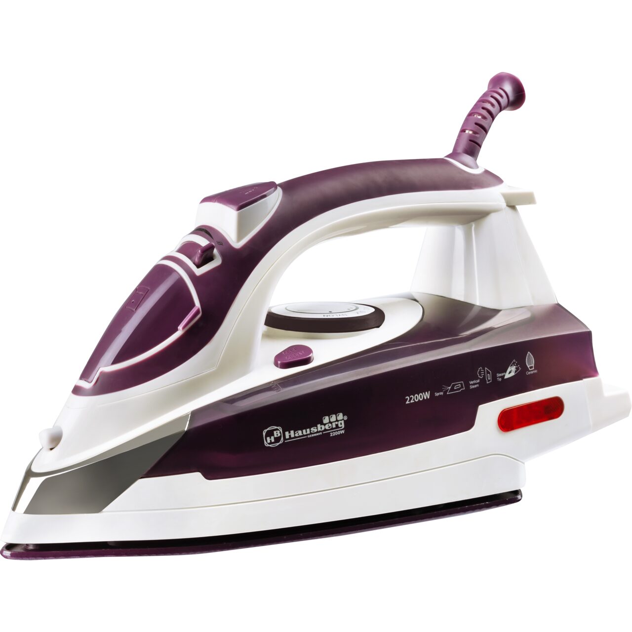 Fier de calcat Hausberg HB-7809MR, Ultra Slide, Talpa Ceramica, 2300W, 390ml