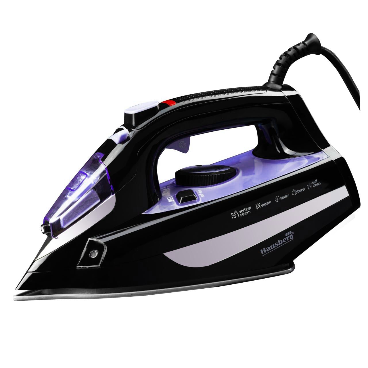 Fier de calcat HAUSBERG HB-7842MV, 2300W, rezervor apa 300ml, abur 18g/min, talpa ceramica, autocuratare, pulverizare