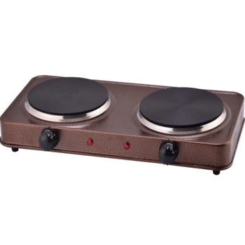 Plita electrica Ertone MN200MR- 1500W- 2 arzatoare- Maro