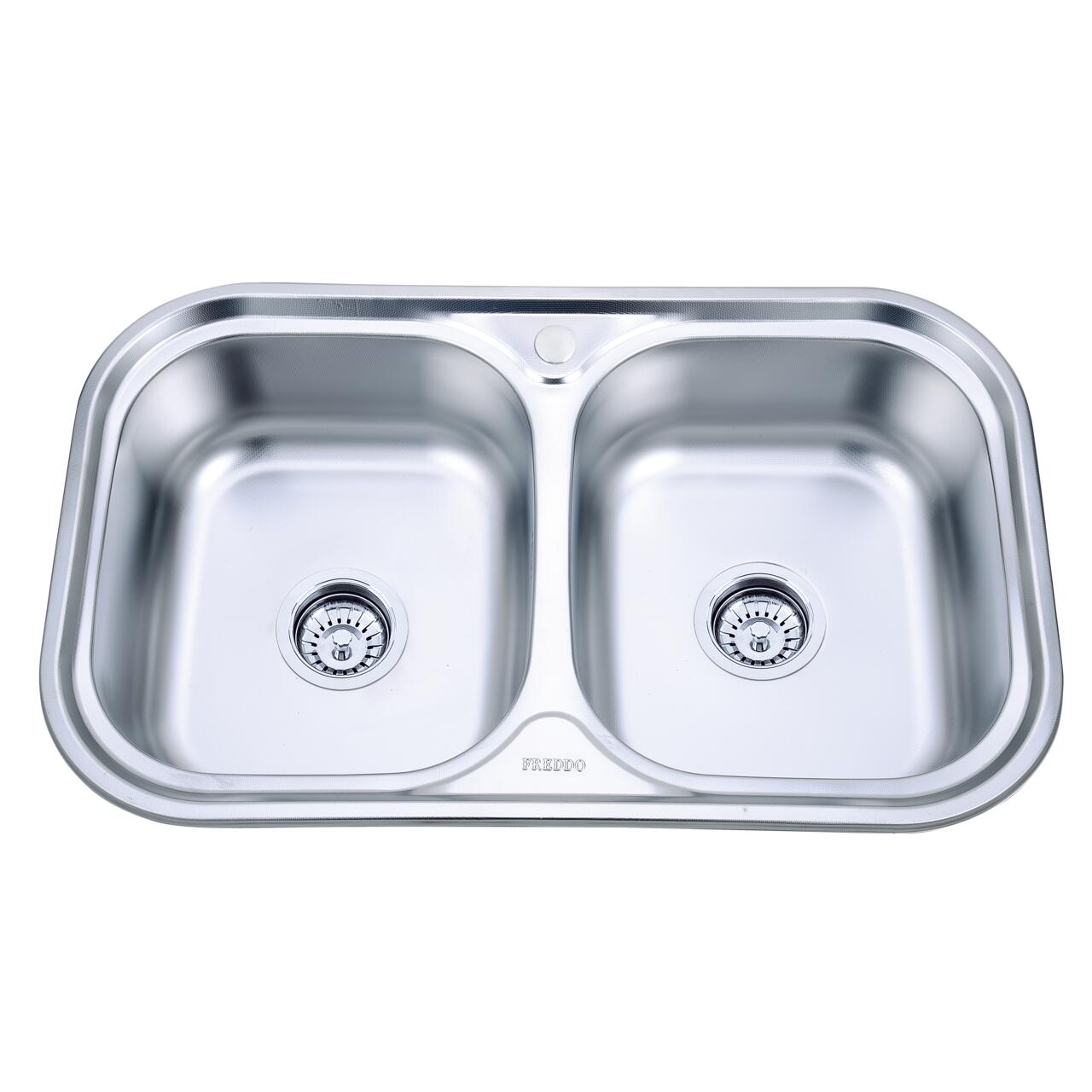Chiuveta bucatarie Freddo SN9031-78x39x48 cm- adancime 18 cm- pentru blat- finisaj anticalcar- inox