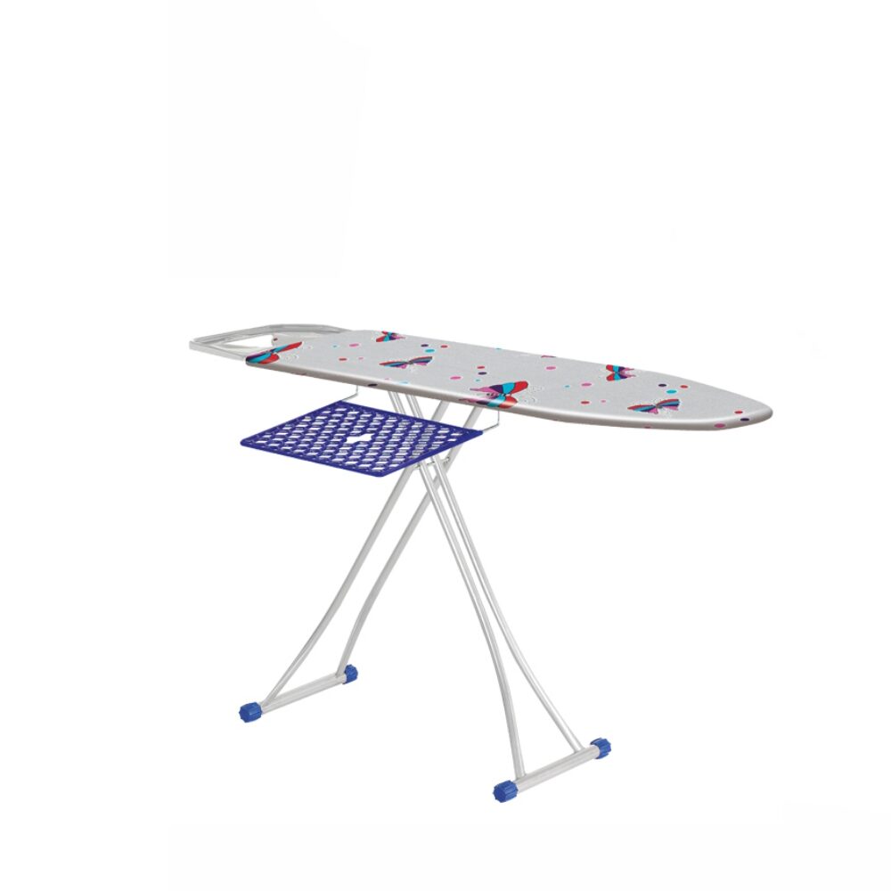 Masa de calcat Maestro G113M, priza incorporabila, suport rufe calcate, suport pentru fierul de catcat, 115 x 90 x 43 cm
