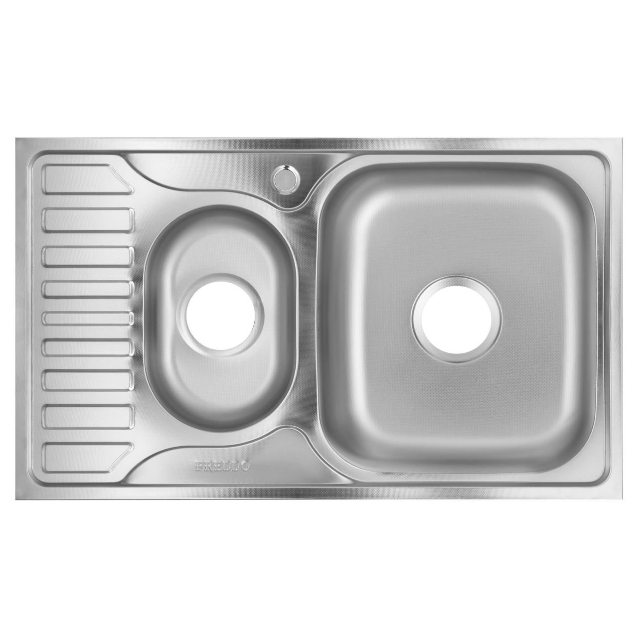 Chiuveta bucatarie Freddo SN9023D- 2 cuve- anticalcar- pentru blat 78x49 cm- cuva dreapta- Inox