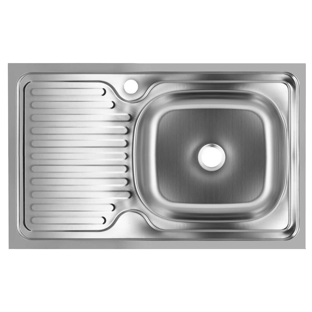 Chiuveta bucatarie pentru masca SANITEC EC-416/D- cuva dreapta- 80x50 cm- 0.6 mm- Inox