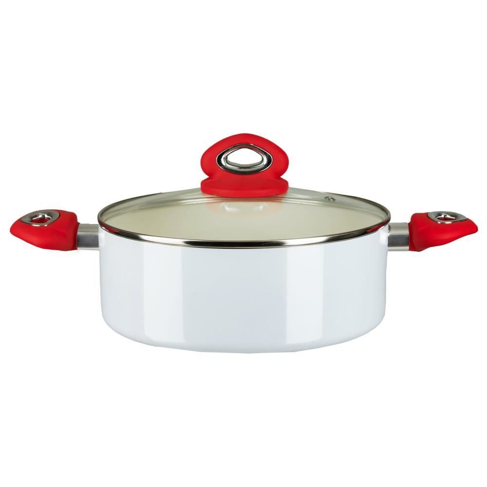 Oala din aluminiu cu strat ceramic HAUSBERG HB-H712AB, manere din silicon, capacitate 2l, dimensiune 20x8 cm