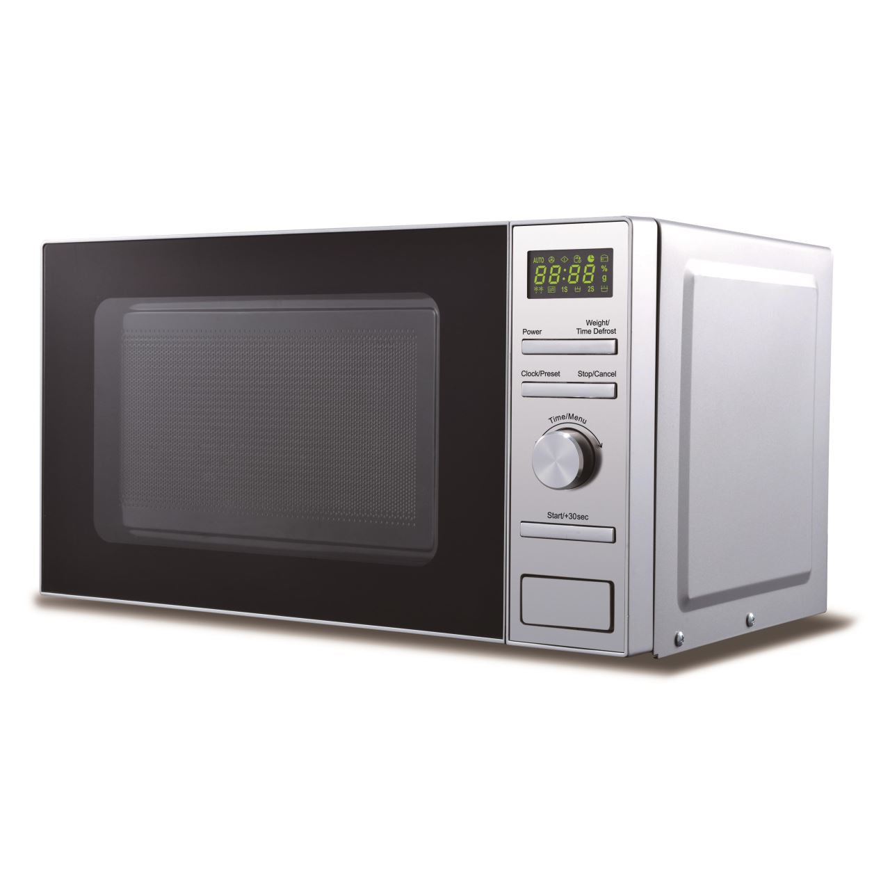 Cuptor cu microunde Hausberg HB-8004- 1200W- 6 trepte de putere- 20L- control digital- Argintiu