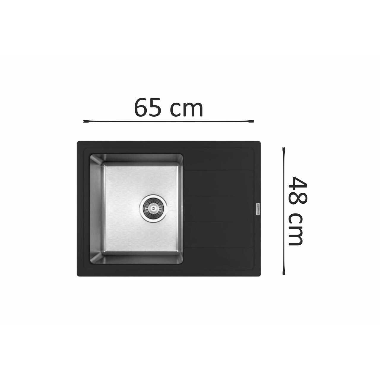 Chiuveta Granit Combi 650 NG-ANT Florentina Granit