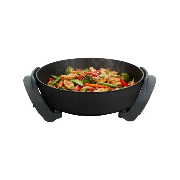 Tigaie electrica HAUSBERG HB-1303NG, 30 cm, 1500–1800W, teflon, capac sticla