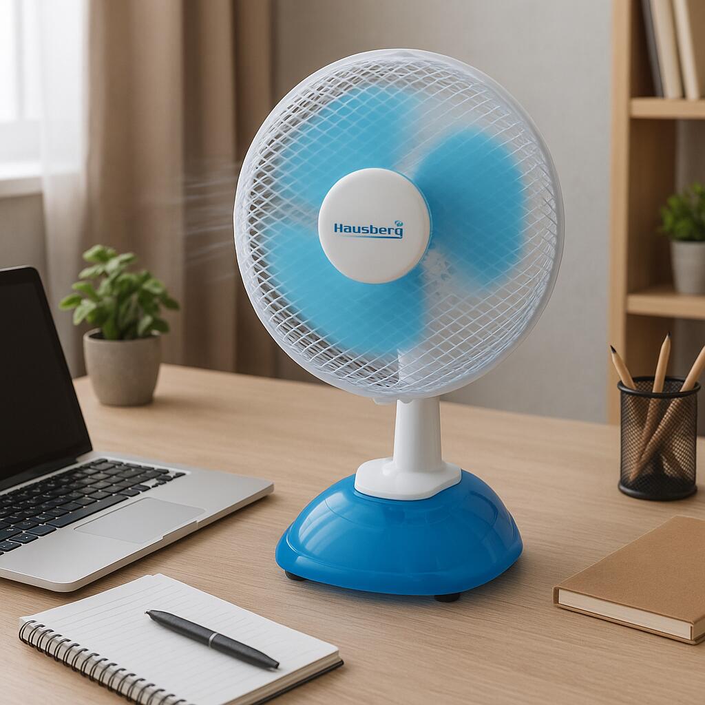 Ventilator birou HAUSBERG HB-5550, 15W-20W, diametru 15 cm, 2 trepte viteze
