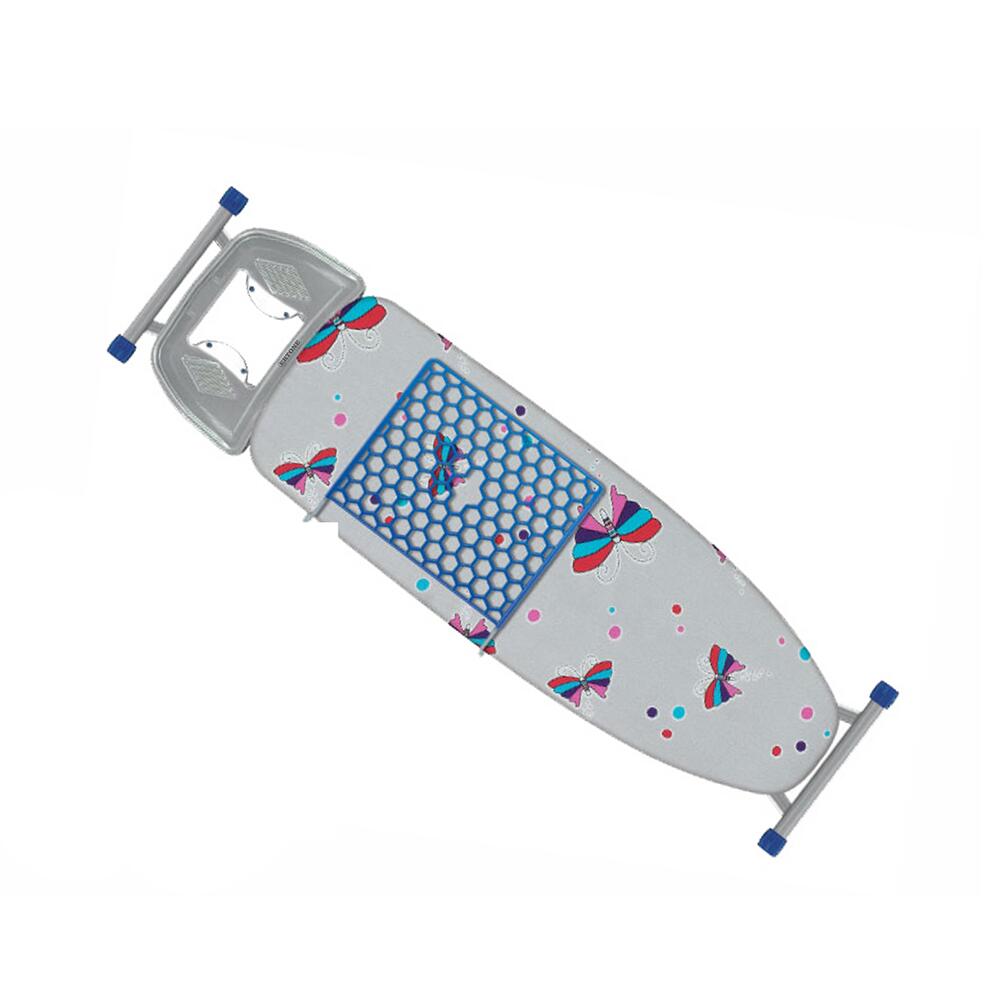 Masa de calcat Maestro G113M, priza incorporabila, suport rufe calcate, suport pentru fierul de catcat, 115 x 90 x 43 cm
