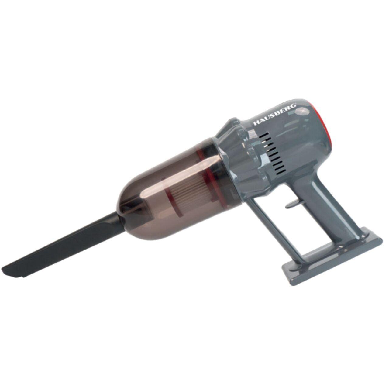 Aspirator vertical 2 in 1 HAUSBERG HB-2024GR, fara sac, aspirare uscata, 2 niveluri de viteza, motor turbo, 0.7 L, 600-800W