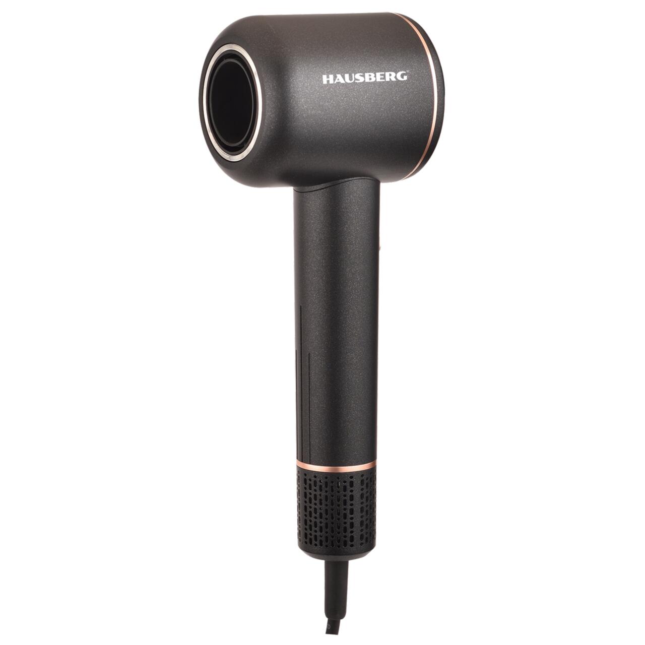 Uscator de Par HAUSBERG HB-264NG, Motor BLDC mare viteza, 1600W (echiv. 3000W), 3 temperaturi, 2 viteze, Aer rece/cald cu indicator LED