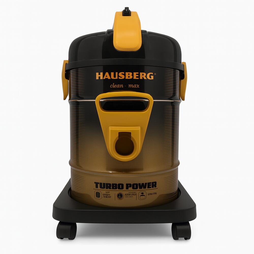 Aspirator Turbo Power Hausberg HB-2835AU, Putere max2400W, Capacitate 21L, Filtru Lavabil