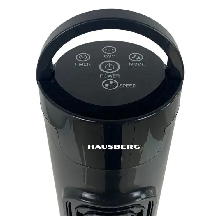 Ventilator turn Hausberg HB-5951NG, 60W, 32 inch, 3 moduri, 3 viteze, telecomanda, touch