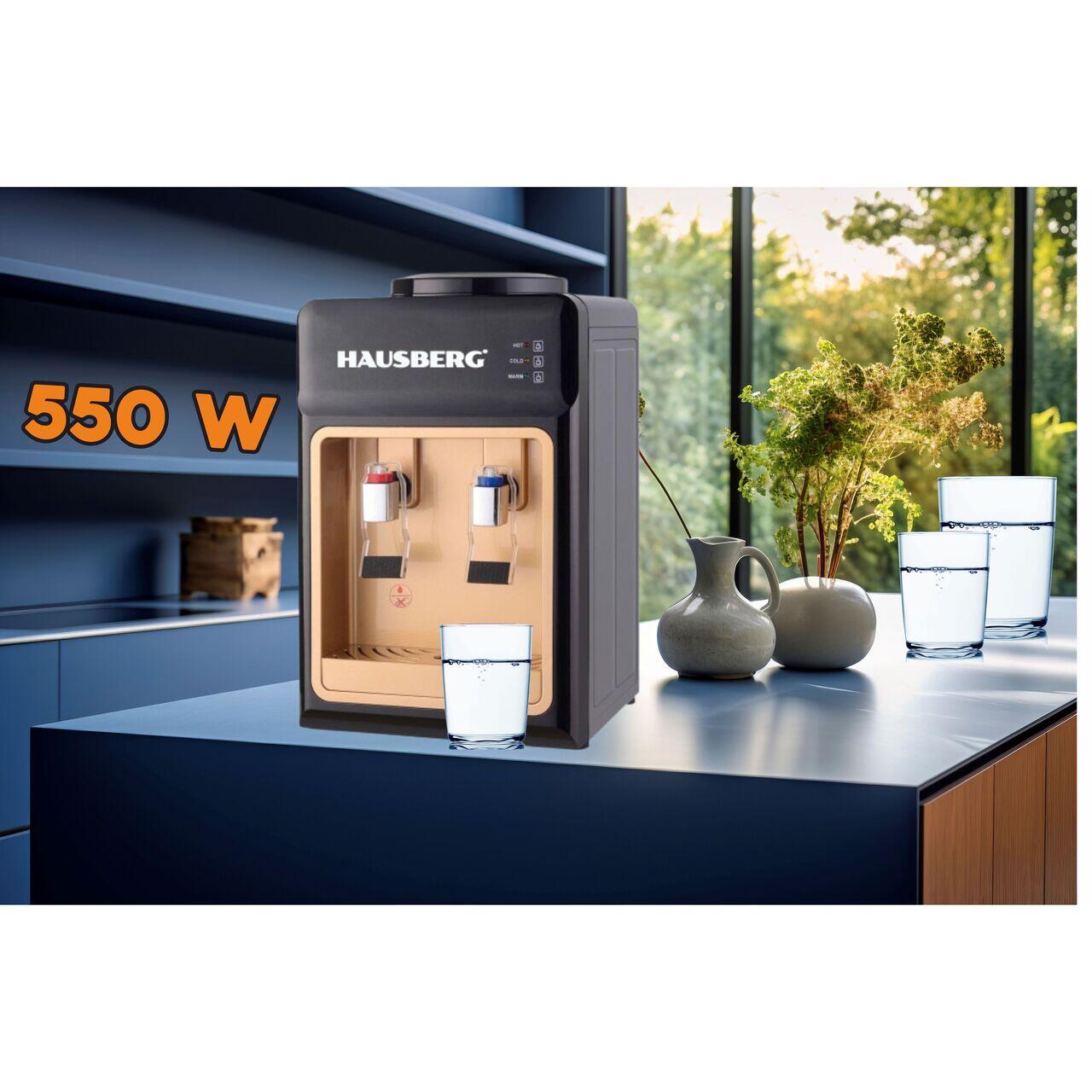 Dozator apa Hausberg HB-6026, putere incalzire 550 W, putere racire 80 W, indicatoare LED pentru apa calda si rece, termostat automat