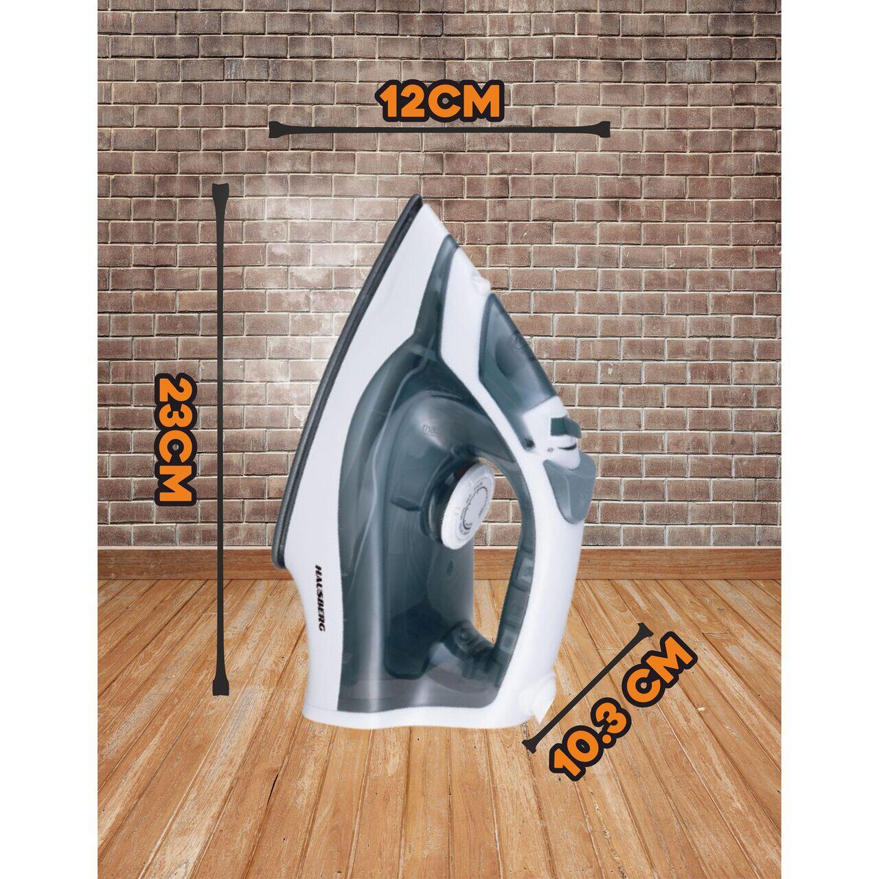 Fier de calcat Hausberg HB-7850GR, 1300W, talpa invelis ceramic, abur vertical, calcare uscata, autocuratare, pulverizare, rezervor 130ml