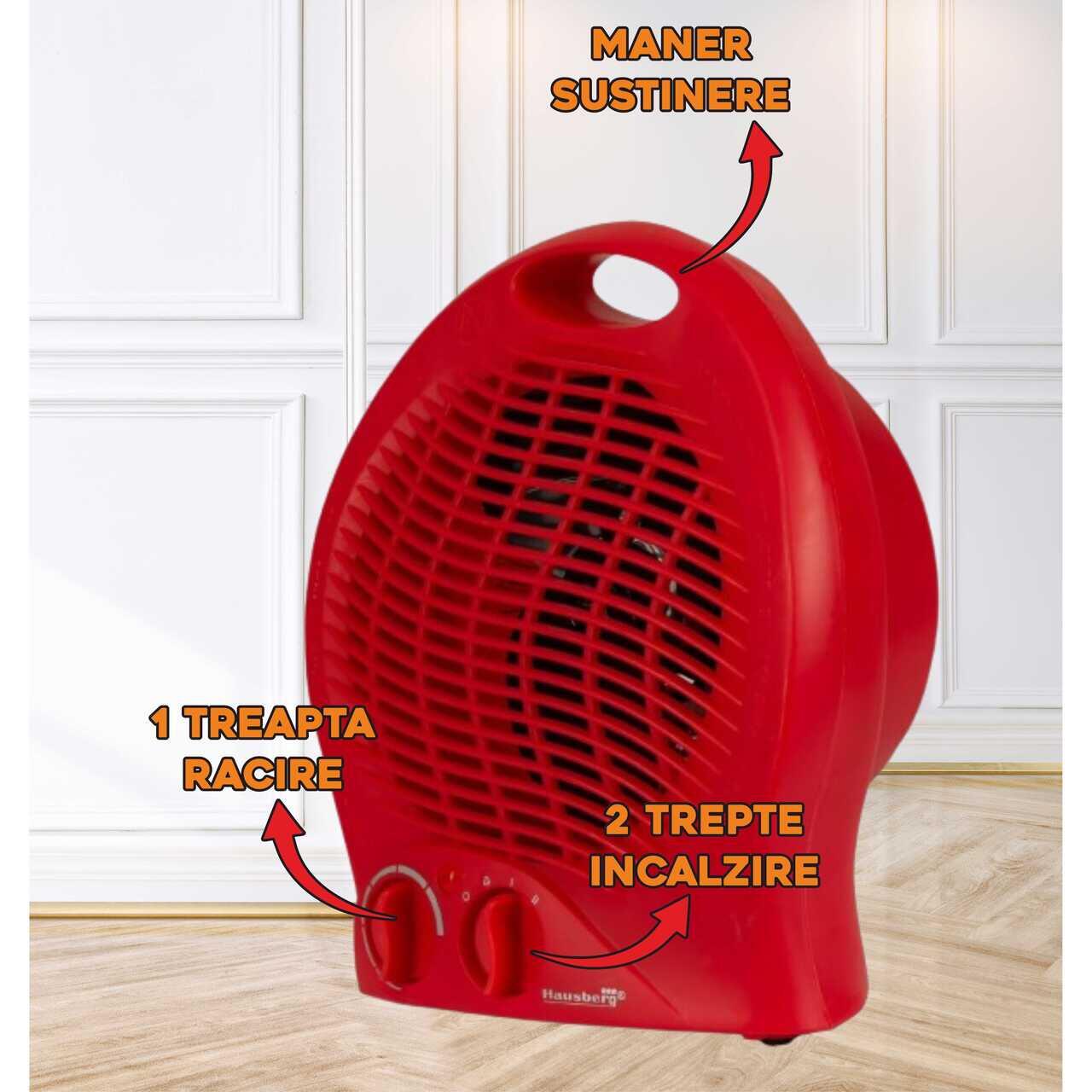 Aeroterma Hausberg HB-8500, 2000W, 2 trepte de putere