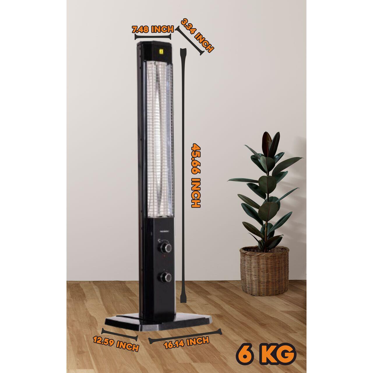 Radiator Electric Hausberg HB-8560, 2300W, Termostat Reglabil, Lampa de semnalizare pentru 3 pozitii