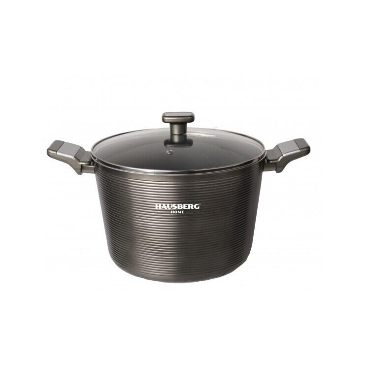 Set oale 7 piese HAUSBERG HB-H760GR, acoperire antiaderenta, maner bachelita, 2.5L - 7.7L