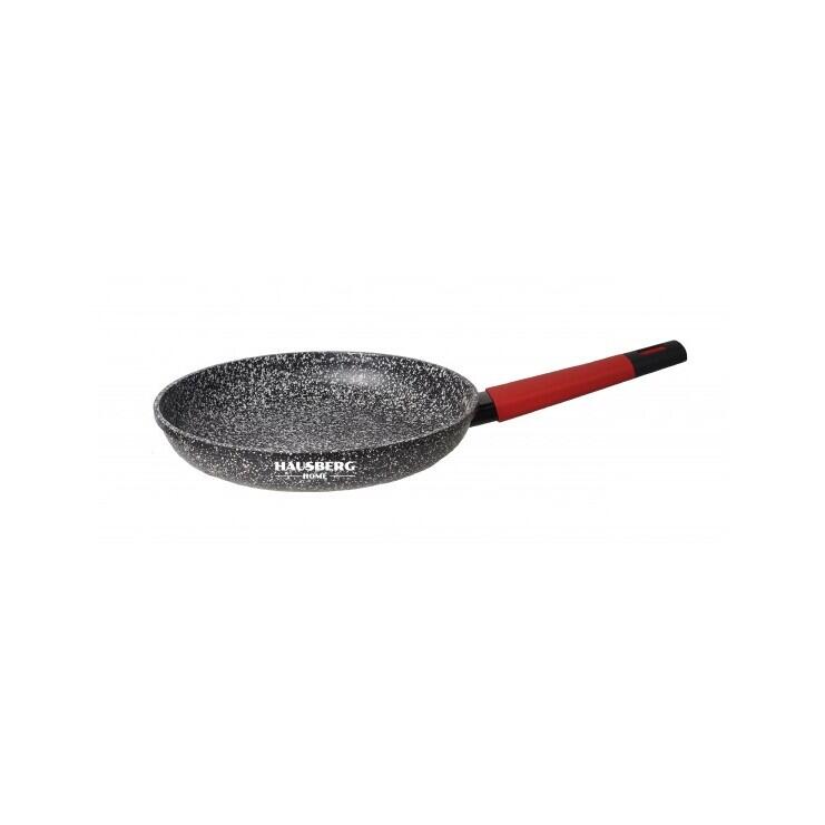 Set oale 8 piese HAUSBERG HB-H764, interior antiaderent marmorat, manere soft touch, capac sticla