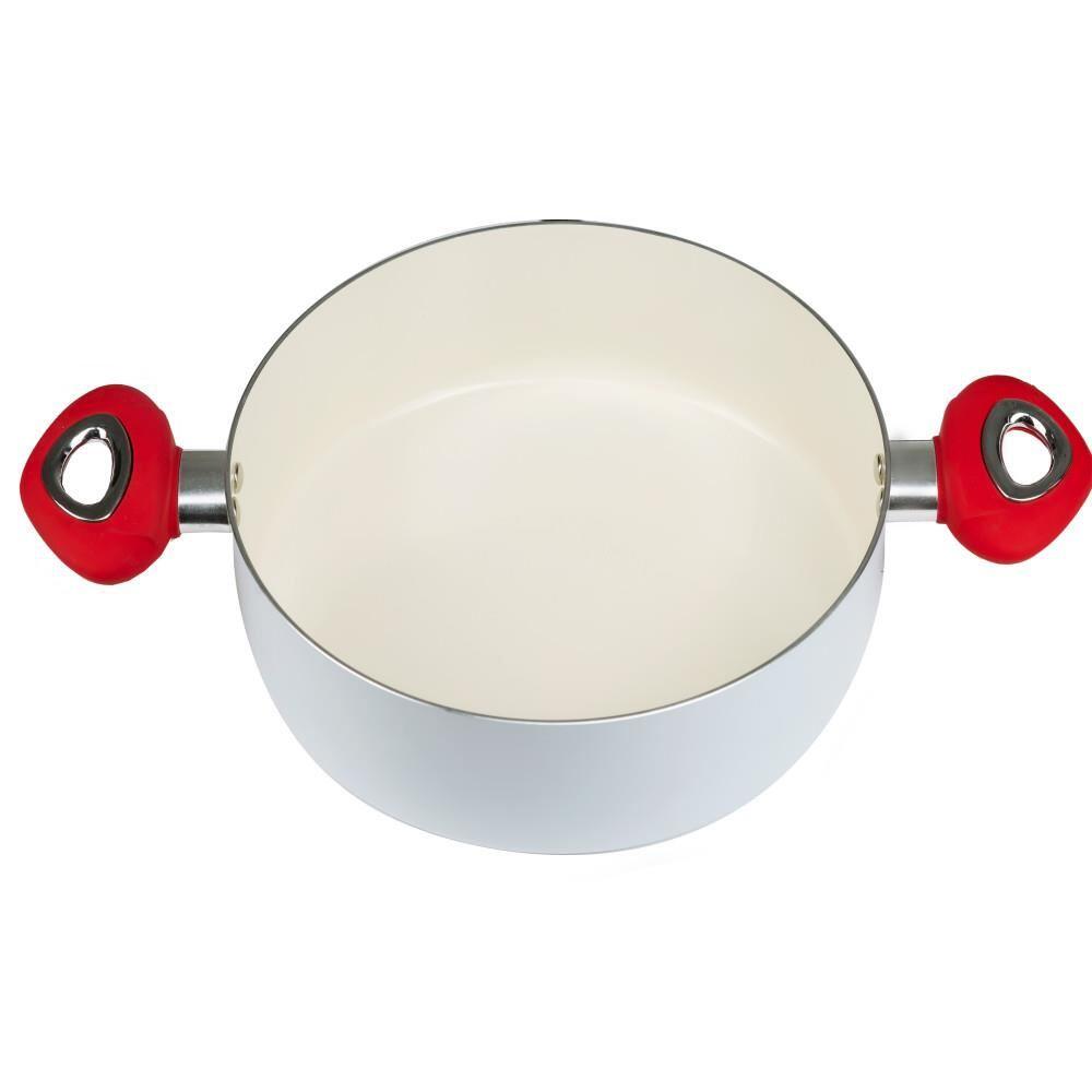 Oala din aluminiu cu strat ceramic HAUSBERG HB-H712AB, manere din silicon, capacitate 2L, dimensiune 20 x 8 cm