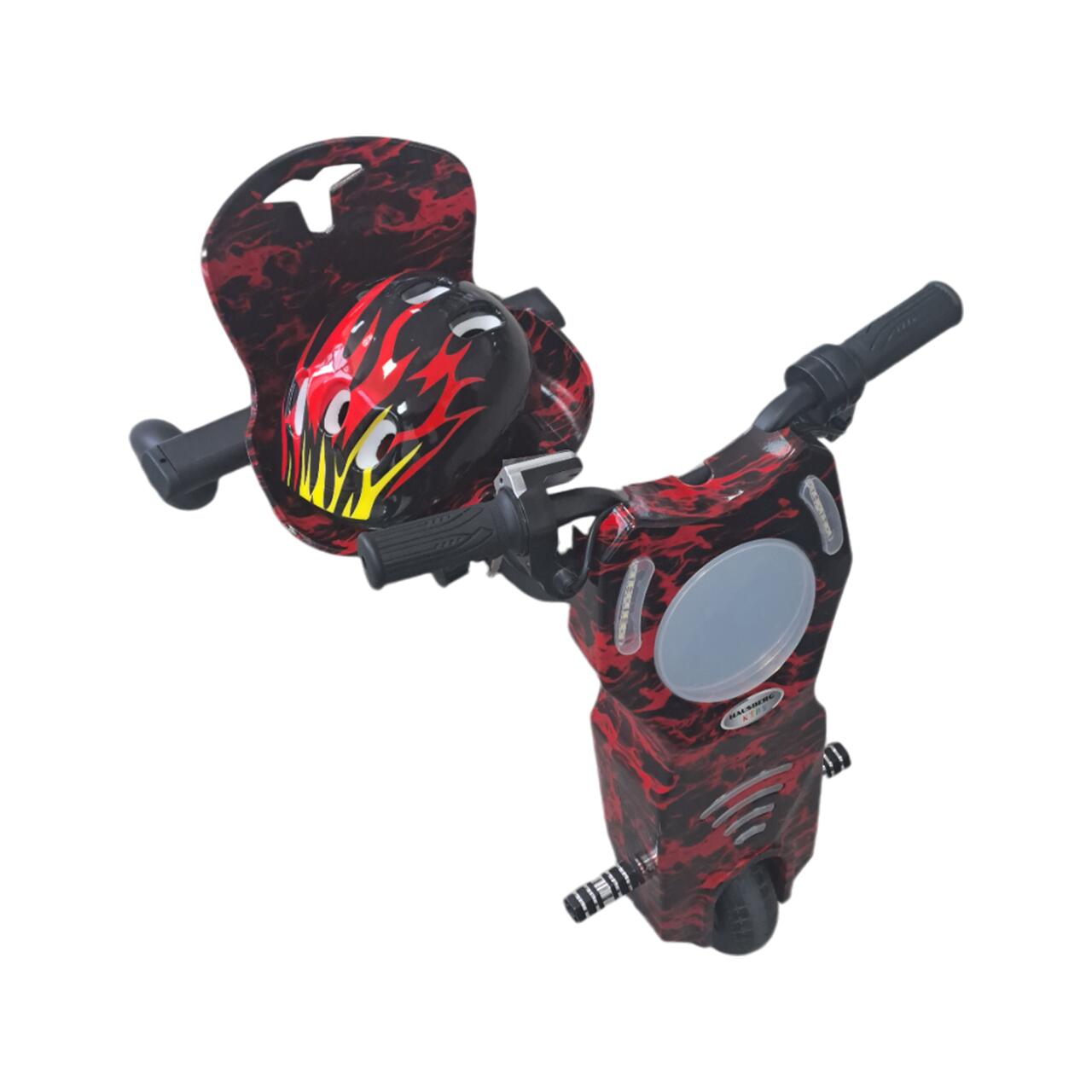 Tricicleta electrica drift pentru copii HAUSBERG HB-KD04RS,*Putere: motor 150-200W Bluetooth, 3 niveluri viteza, suspensie spate, autonomie 8-12 km, tip de incarcare 3h, accesorii