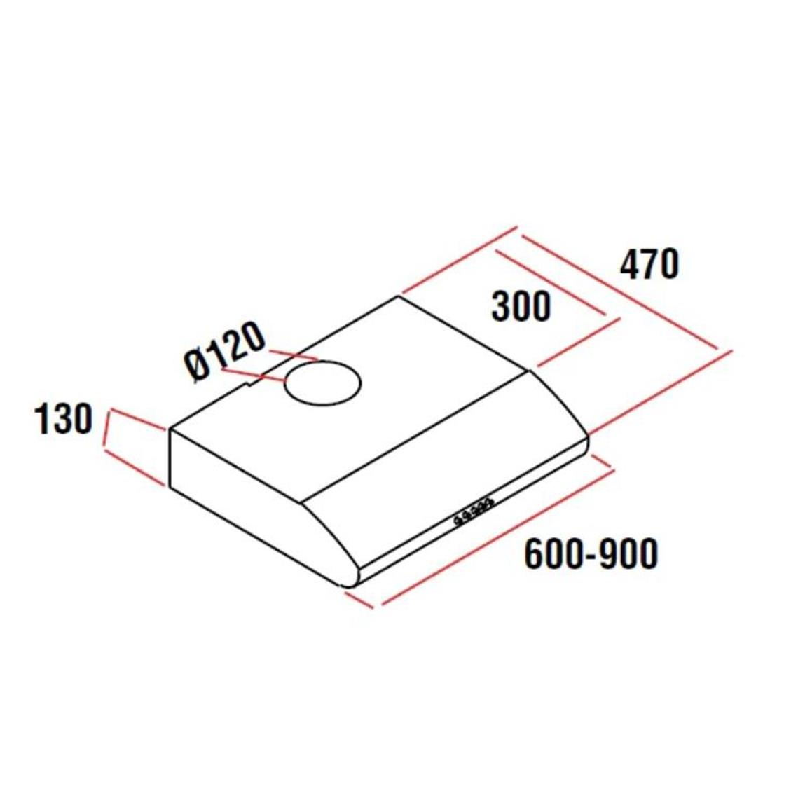 Hota traditionala Hausberg HB-1210, Putere de absorbtie 280 m³/h, 1 motor, 60 cm