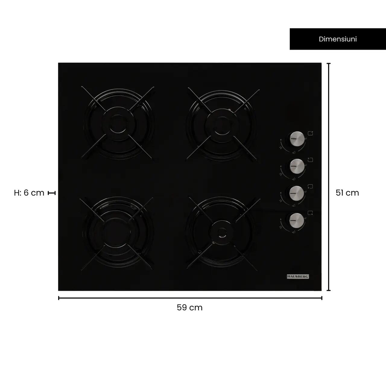 Pachet Incorporabil Cuptor electric Hausberg HB-8051IN + Plita incorporabila Hausberg HB-563