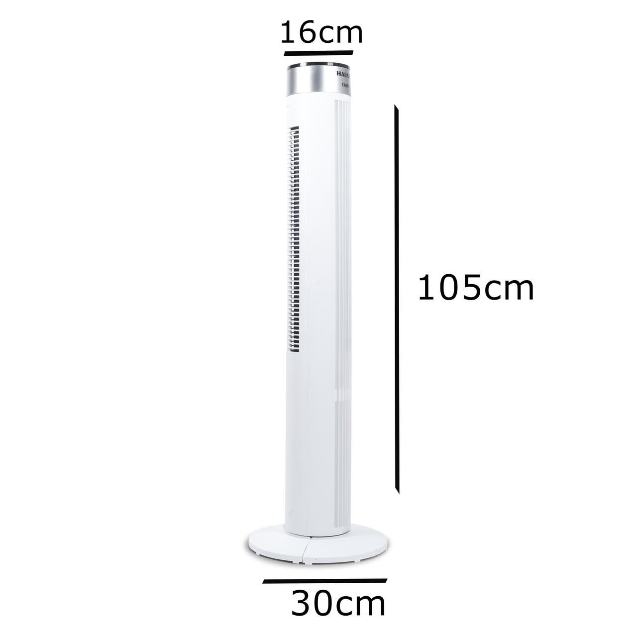 Ventilator turn HAUSBERG HB-5952AB, 55W, 38 inch, 3 viteze, temporizator 24h, LED, oscilatie, telecomanda