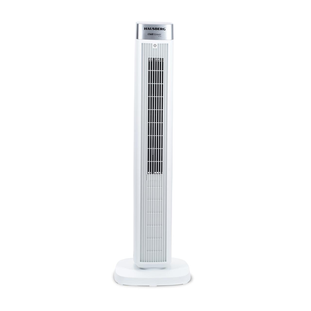 Ventilator turn digital HAUSBERG HB-5953AB, 55W, 41 inch, 3 viteze, 3 moduri, temporizator 24h, LED, oscilatie, telecomanda, difuzor parfum