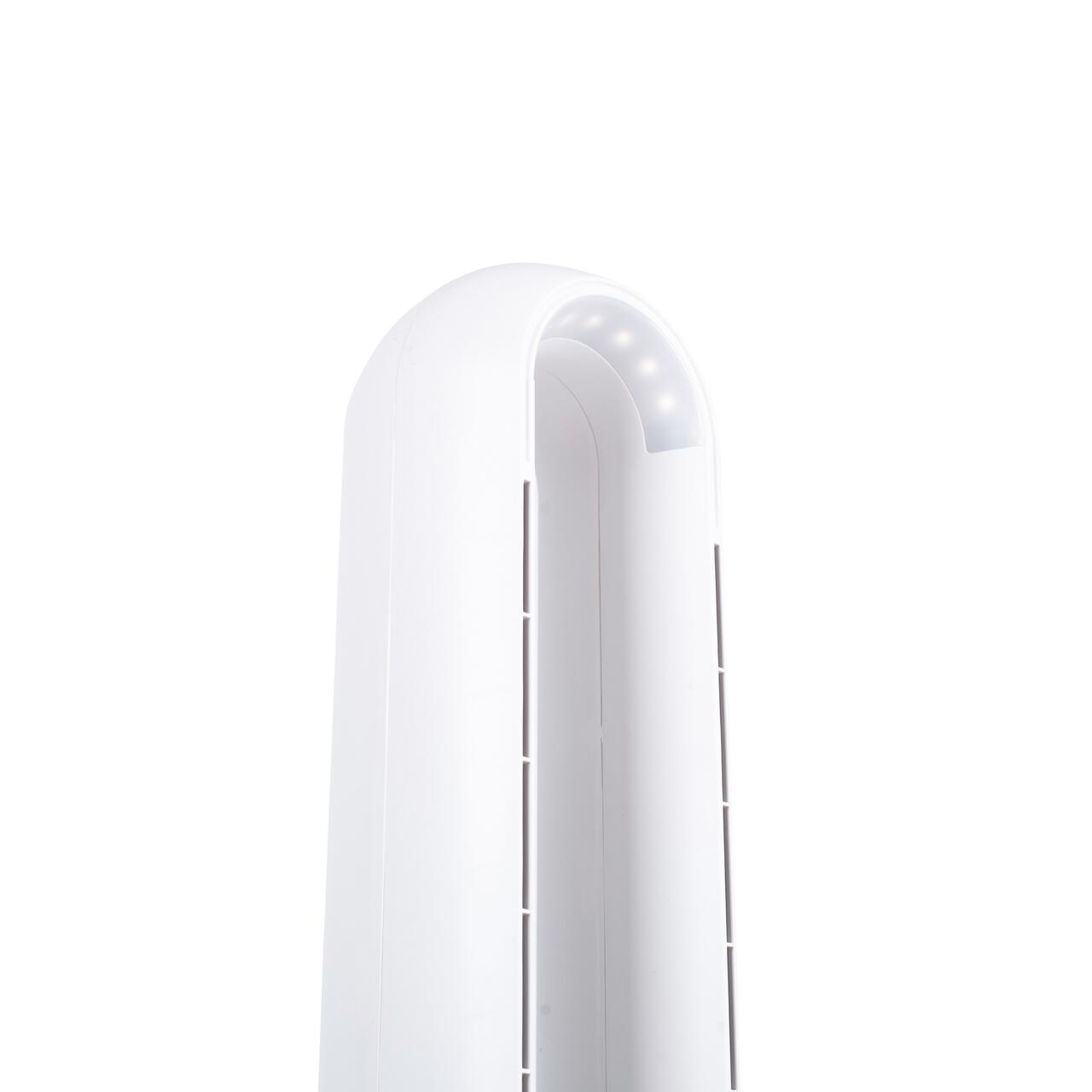 Ventilator turn digital HAUSBERG HB-5957AB, 65W, 12 viteze, 4 programe, ionizare negativa, temporizator 12h, oscilatie 40°, LED, telecomanda