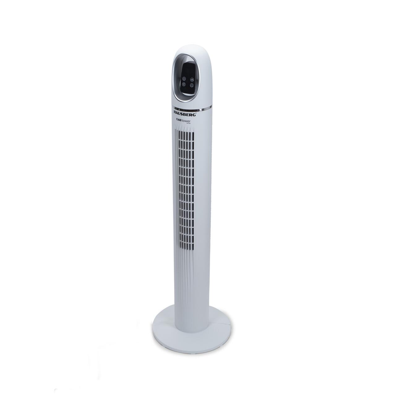 Ventilator turn digital HAUSBERG HB-5958AB, 55W, 45 inch, 3 viteze, temporizator 24h, LED, oscilatie, telecomanda
