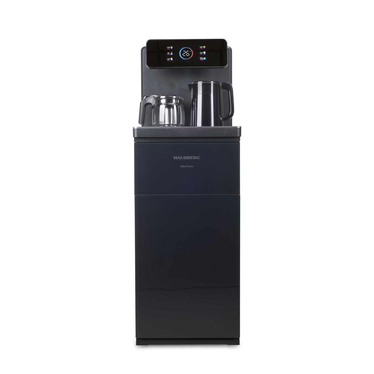 Dozator apa de podea multifunctional HAUSBERG HB-6030NG, cu amplasarea bidonului la baza si Tea Bar, Apa calda/rece, Ceainic, Fierbator, Racire cu compressor