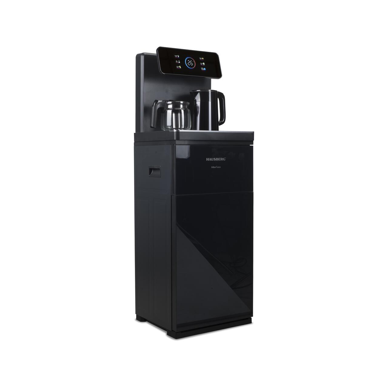 Dozator apa de podea multifunctional HAUSBERG HB-6030NG, cu amplasarea bidonului la baza si Tea Bar, Apa calda/rece, Ceainic, Fierbator, Racire cu compressor